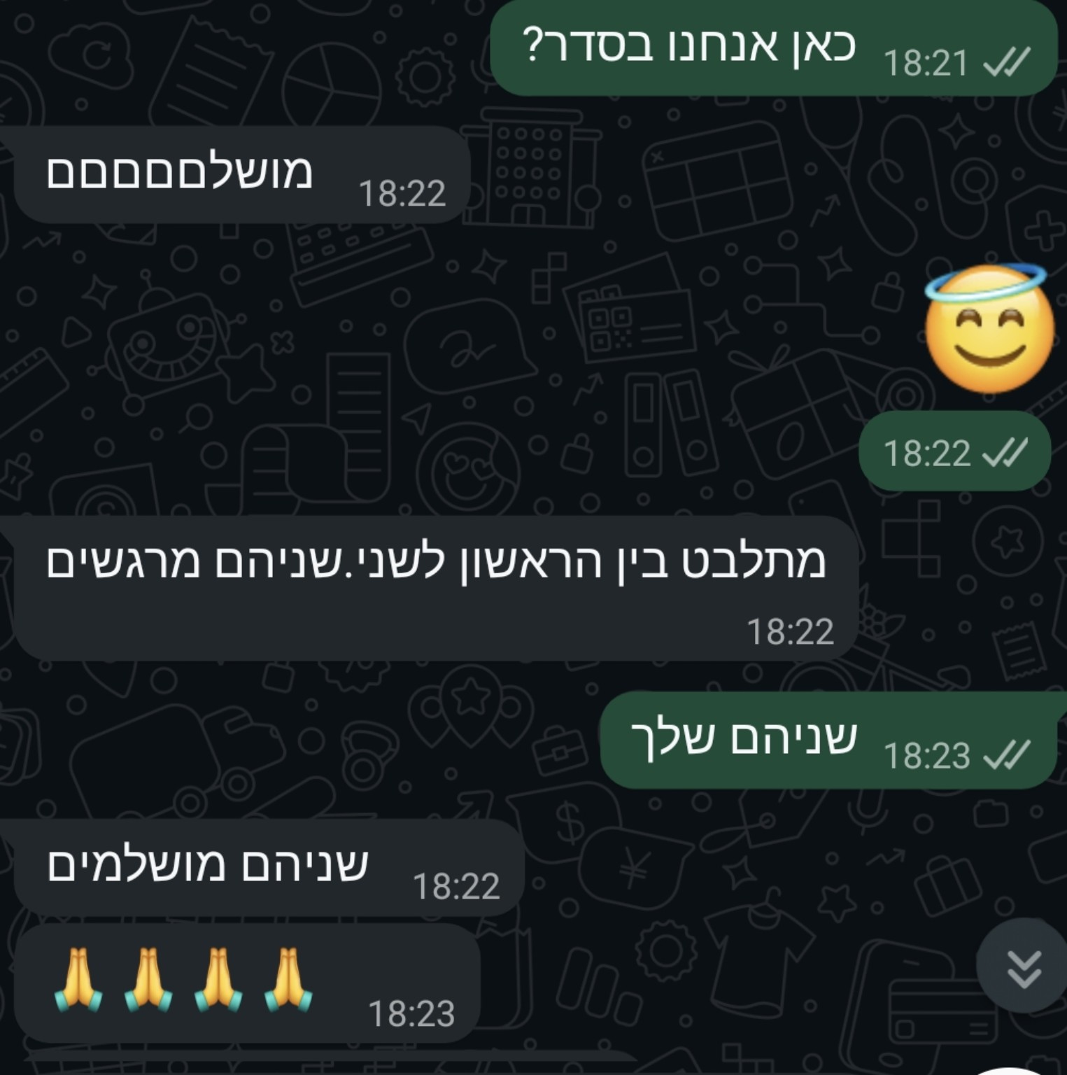צילום מסך של הודעת לקוח 3